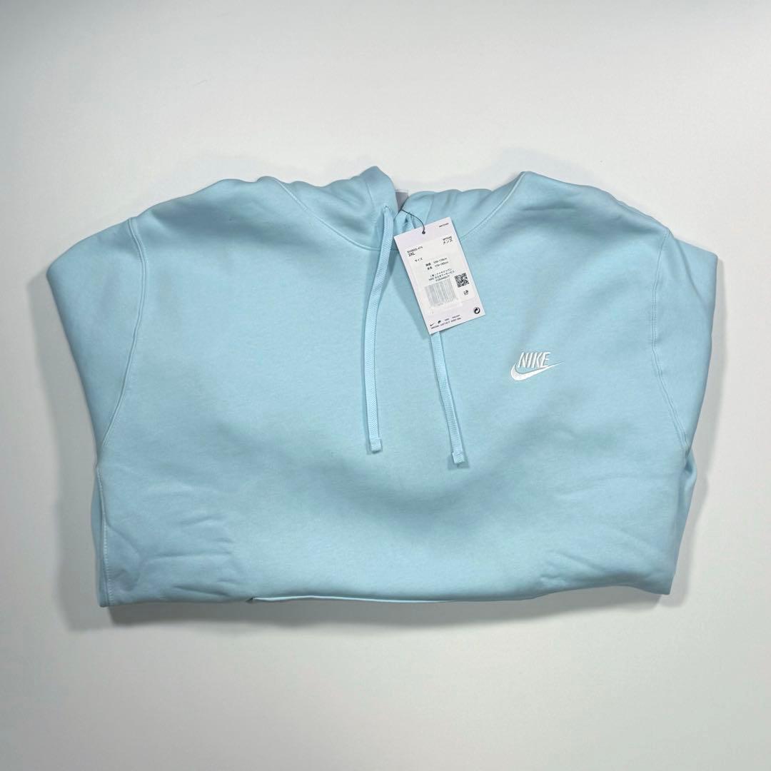 ナイキ スポーツウェア クラブ フリース プルオーバー パーカー　2XL 水色