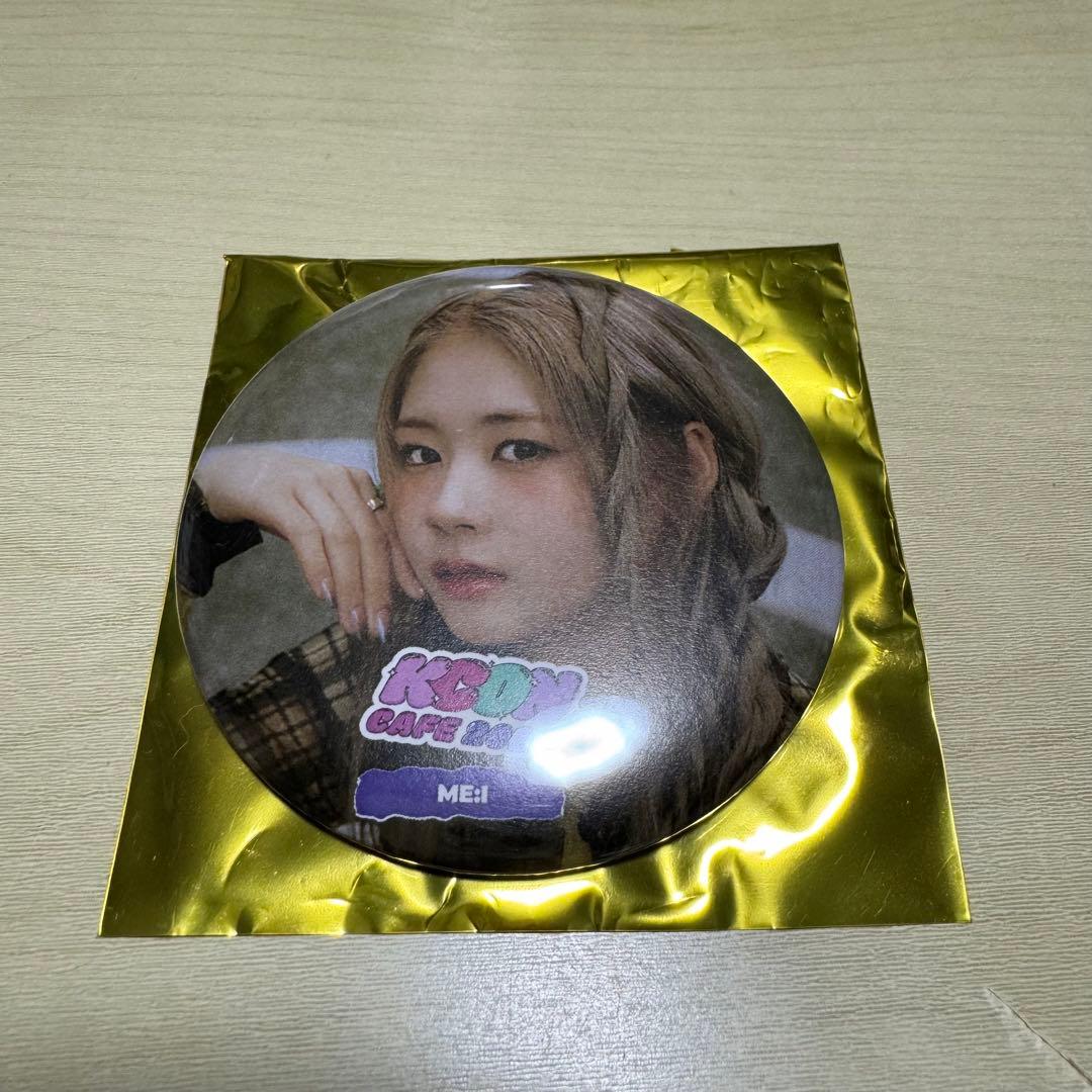 kcon カフェ ME:I 佐々木心菜 トレカ 缶バッジ 7点セット