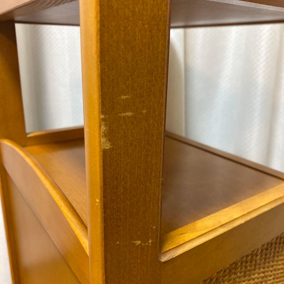 カリモク karimoku 木製サイドテーブル 天然木電話台・ファックス台