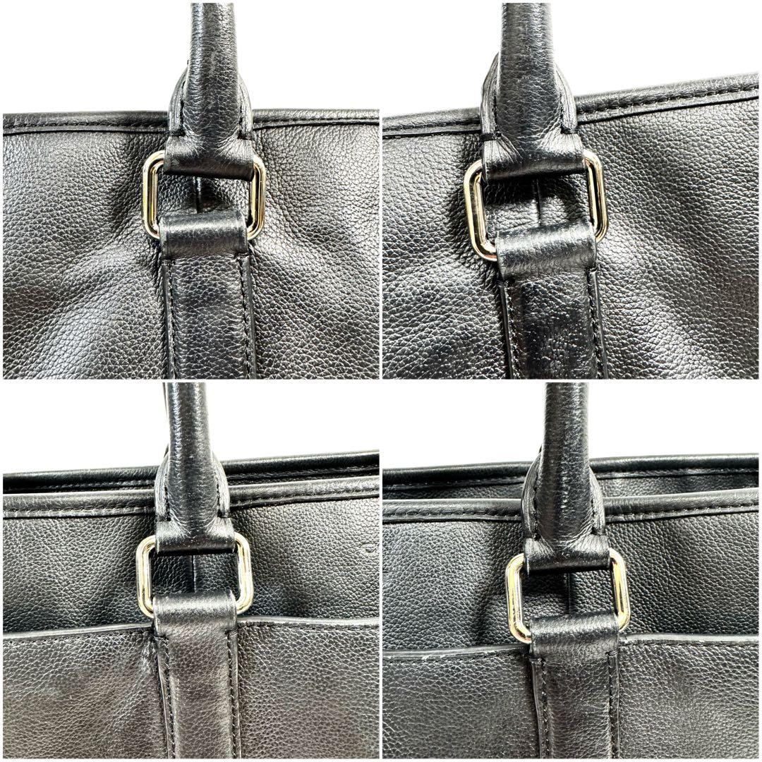 美品 コーチ バッグ メトロポリタン ハンド ショルダー ビジネス レザー 黒