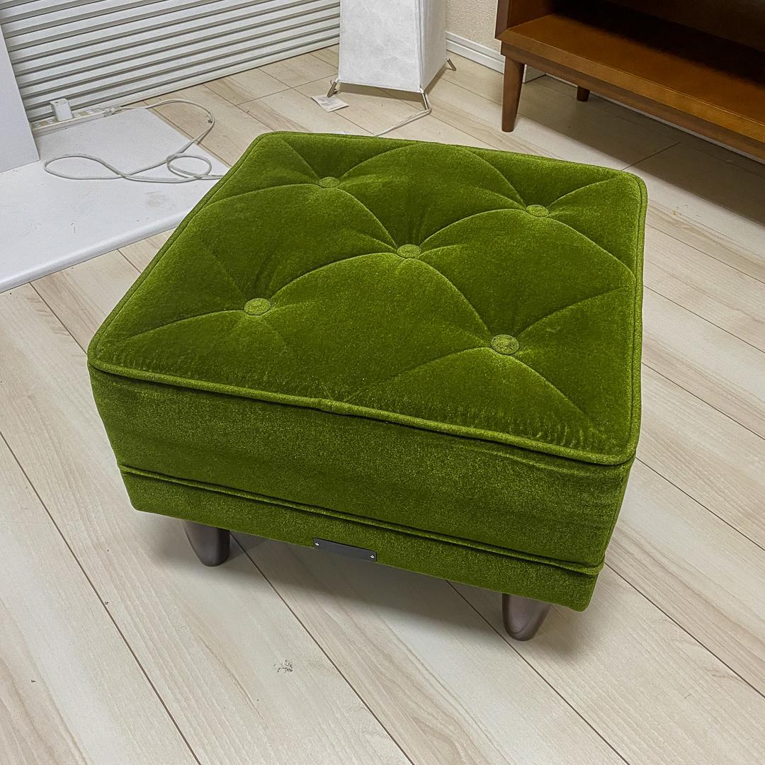 カリモク60 正規品 オットマン モケットグリーン