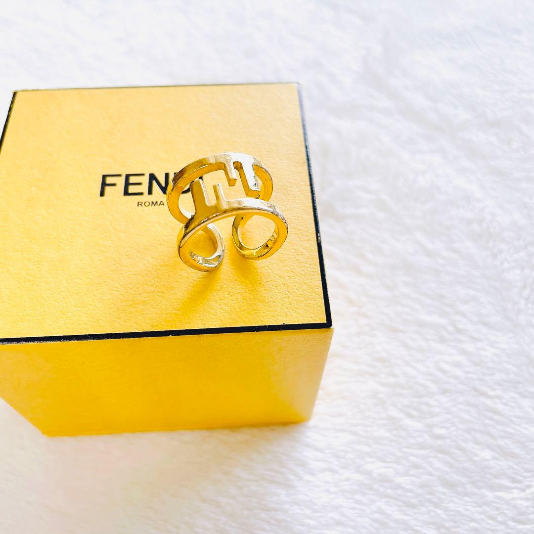s様→【FENDI】美品★フェンディ オーロックワイドバンドリングゴールド箱あり
