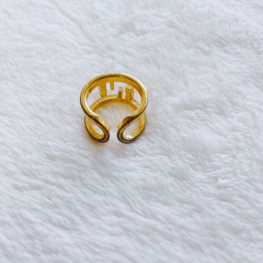 s様→【FENDI】美品★フェンディ オーロックワイドバンドリングゴールド箱あり