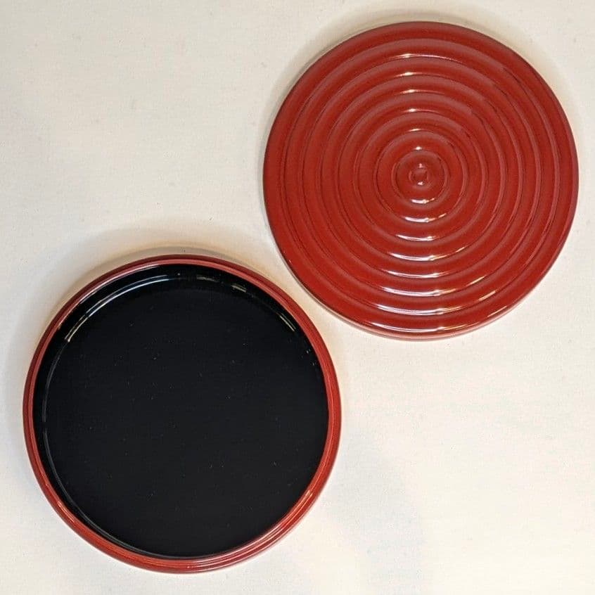 【フォロー割・新品】 筋香合　朱漆　6寸　朱塗り　寺院用具　香合