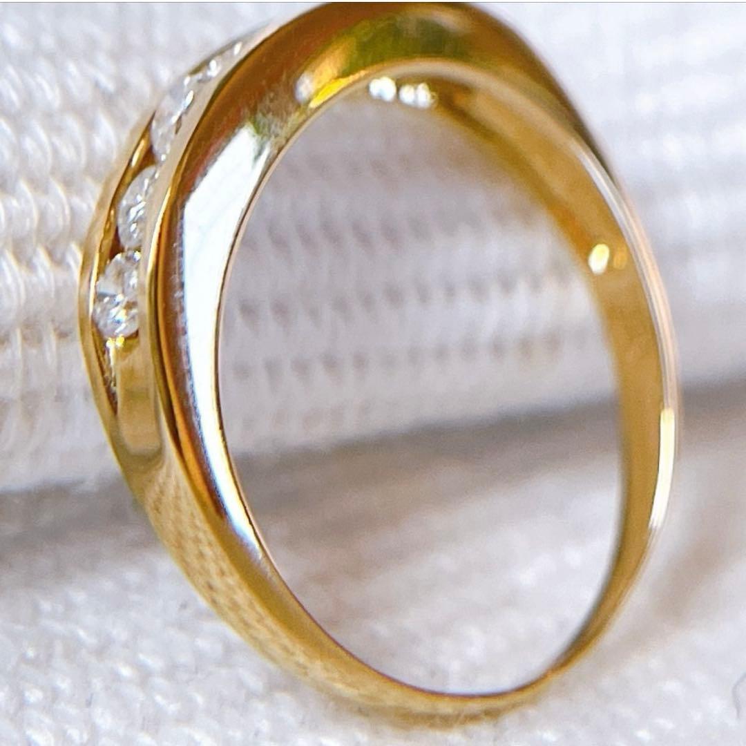 3729】 K18 ダイヤモンド 0.5ct ハーフエタニティ 12〜12.5号