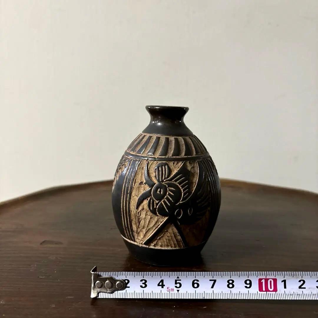 琉球 古典焼 小壺 壺屋焼 やむちん 古民芸 アンティーク 骨董品 李朝.