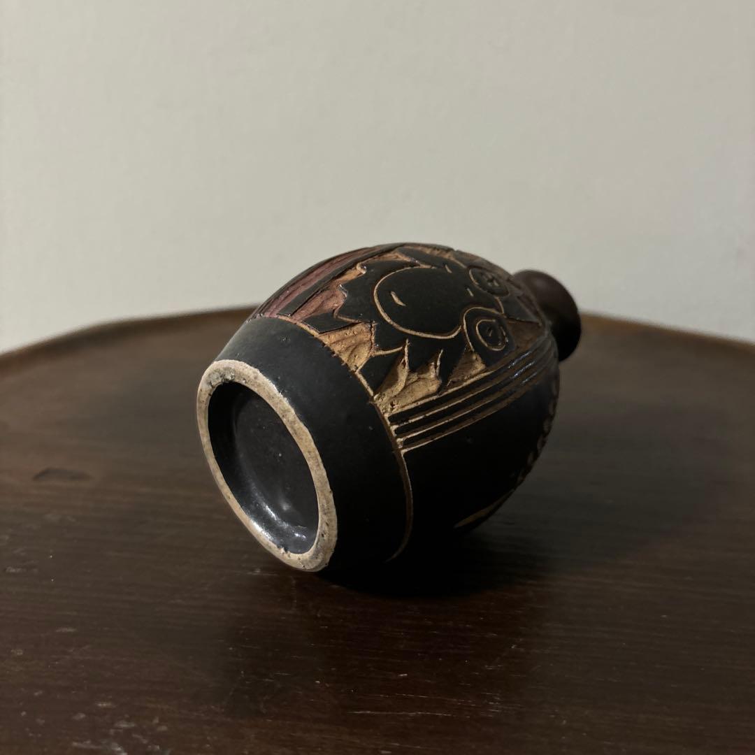 琉球 古典焼 小壺 壺屋焼 やむちん 古民芸 アンティーク 骨董品 李朝.