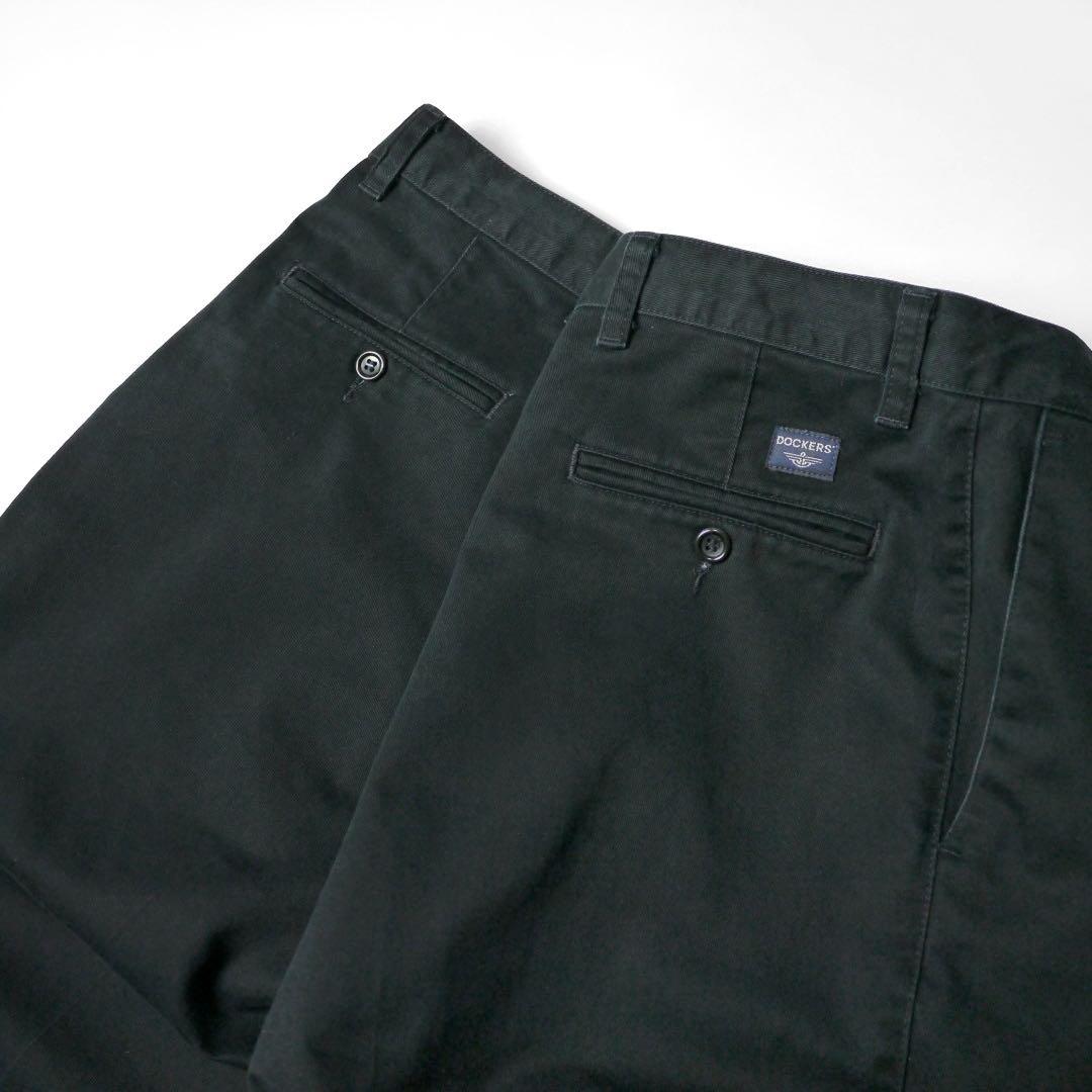 00sビンテージ リーバイス ドッカーズ ツータック チノパン パンツ黒