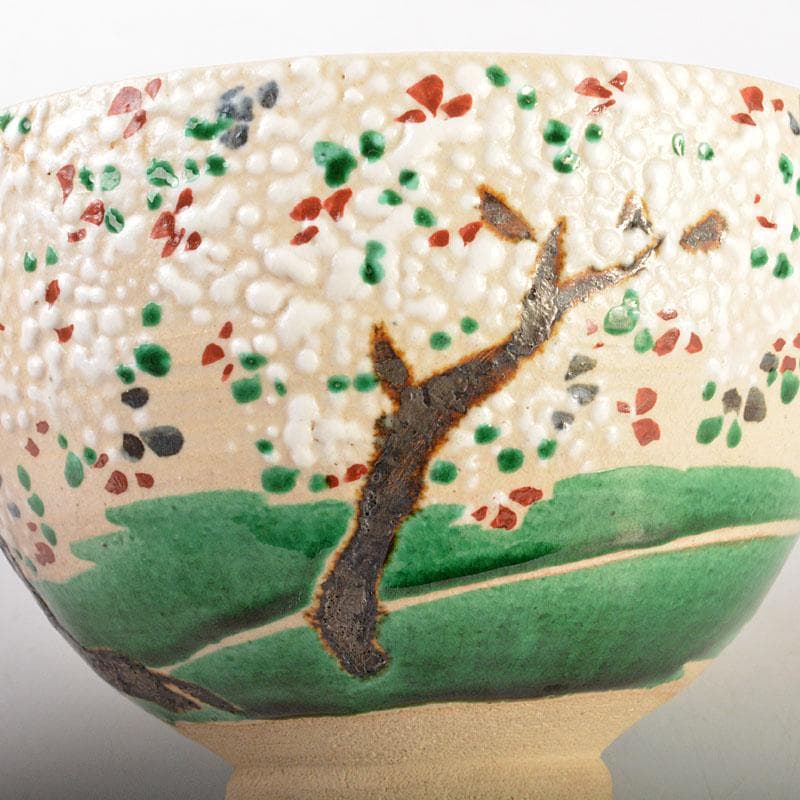 chica様 専用 京焼 六代 高橋道八作 桜模様 絵茶碗 時代