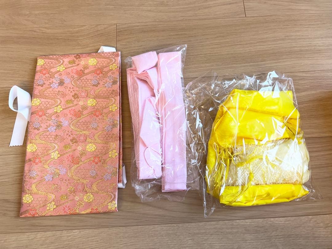 七五三(女の子　7歳) 花柄ピンク 着物セット