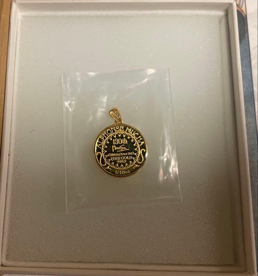 アルフォンス・ミュシャ 130周年 純金999.9 ペンダント - メルカリ