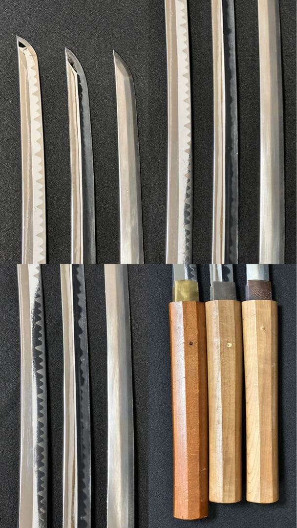 模造刀 白鞘打刀　三点まとめ　白鞘　鞘付長さ約99/102cm