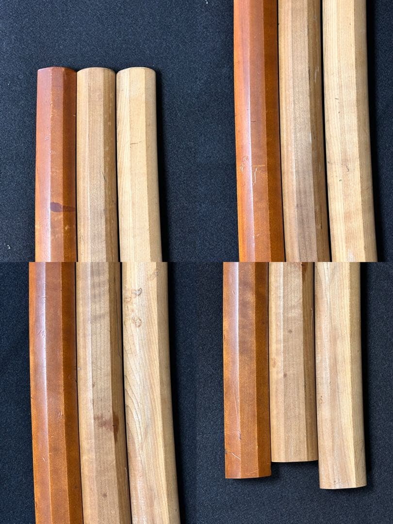 模造刀 白鞘打刀　三点まとめ　白鞘　鞘付長さ約99/102cm