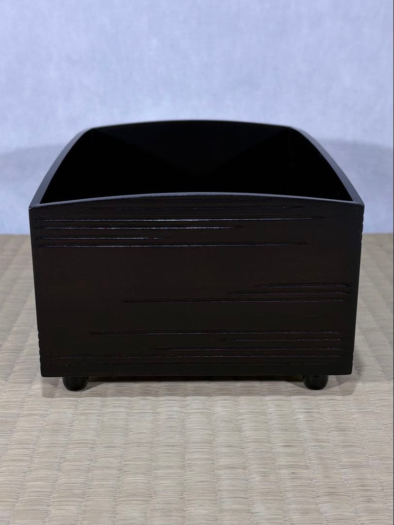 中谷秀斎造 如心斎好写 黒一閑粒足 煙草盆