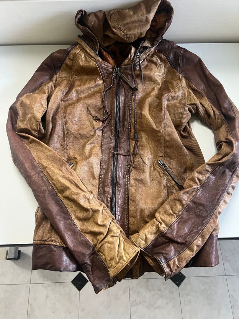 14thaddiction レザージャケット　ライダース 14th Addiction/フォーティーンスアディクション/CROSS ZIP RIDERS