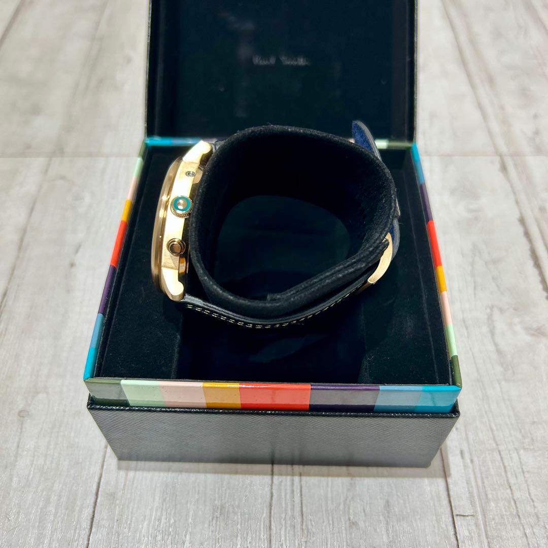 未使用級☆ポールスミス ワールドトラベラー　ソーラー電波ウォッチ　箱付　腕時計