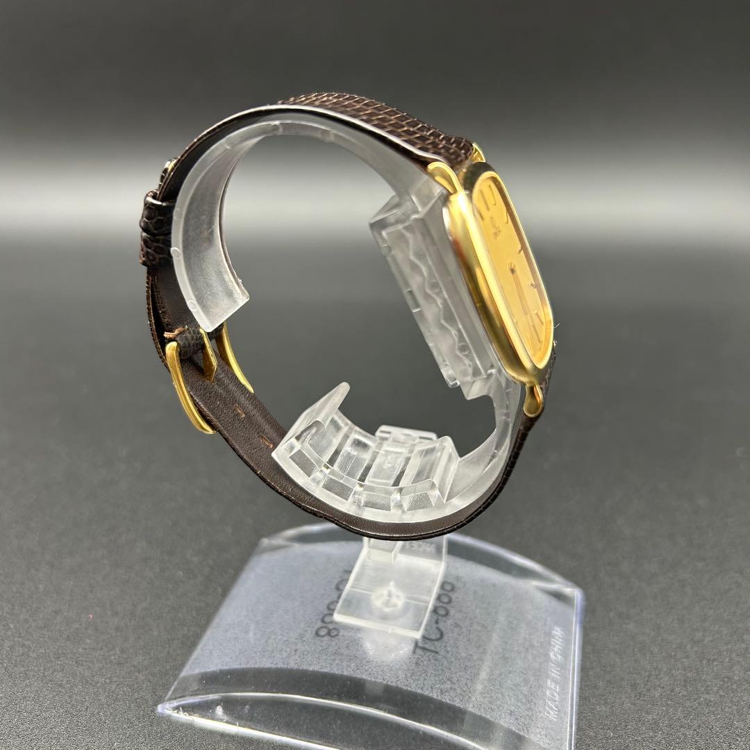 美品 オメガ デビル 新品電池 箱タグ付 195.0077 ストライプ メンズ