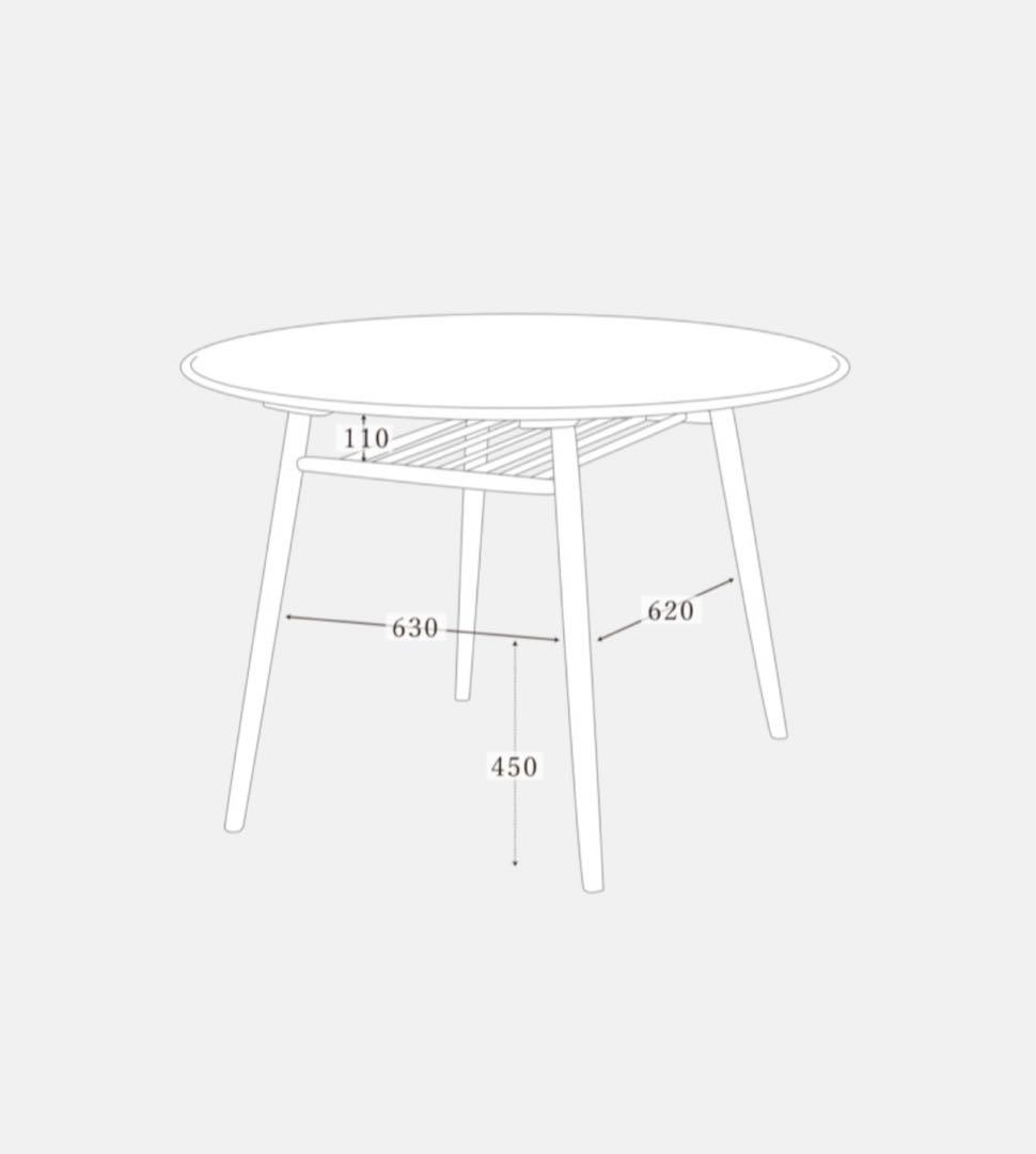 MOMO NATURAL モモナチュラル 円形 ダイニングテーブル 110