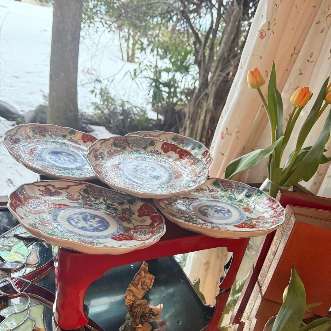 Aさまに感謝お嫁入り‼️渾身伊万里錦手 Dragon❌あじさい桐に