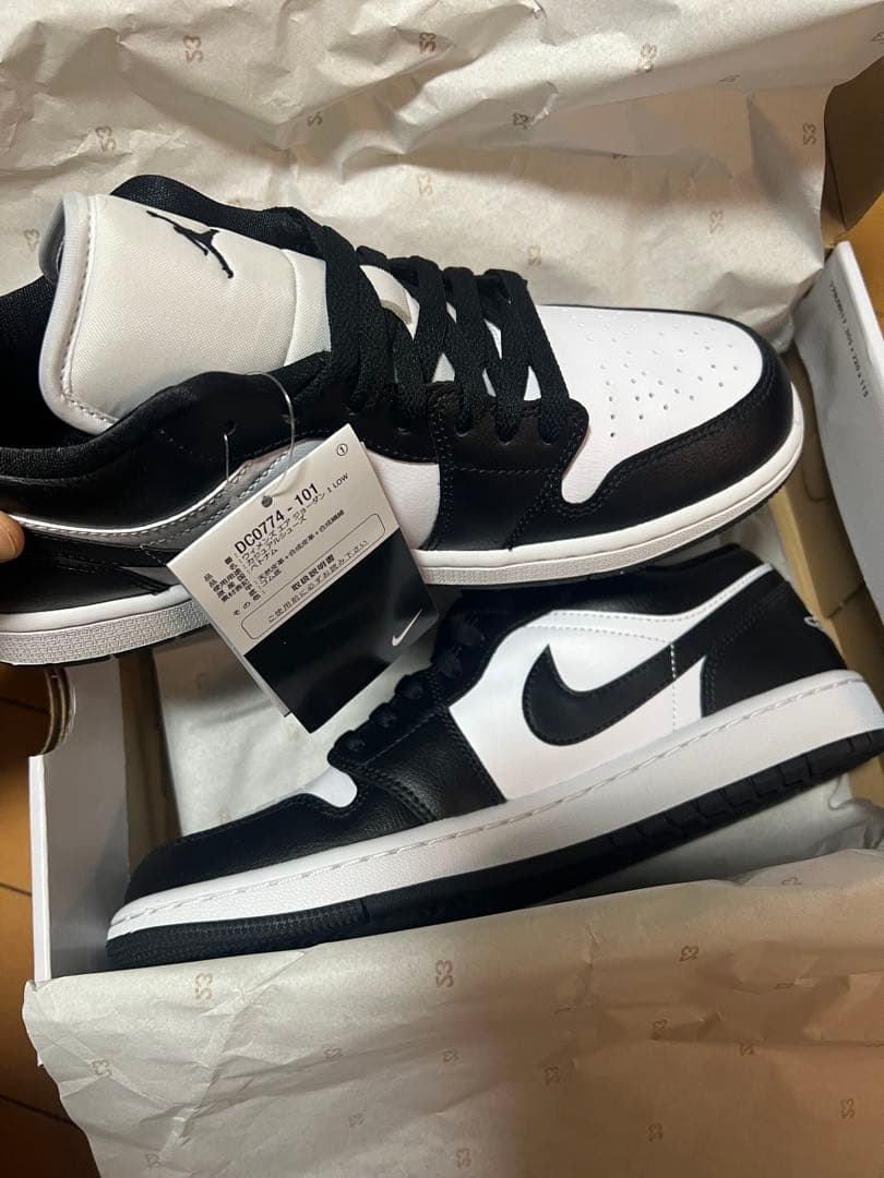 Air Jordan 1 Low 白/黒 27.5cm・JORDAN