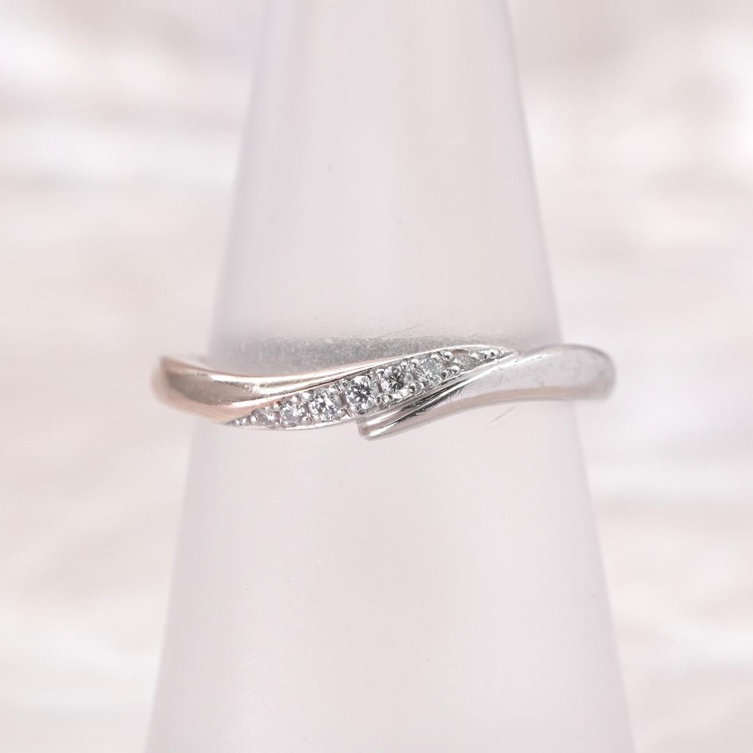 ★I-PRIMO★ ダイヤモンド 結婚指輪 K18 Pt950 コンビ