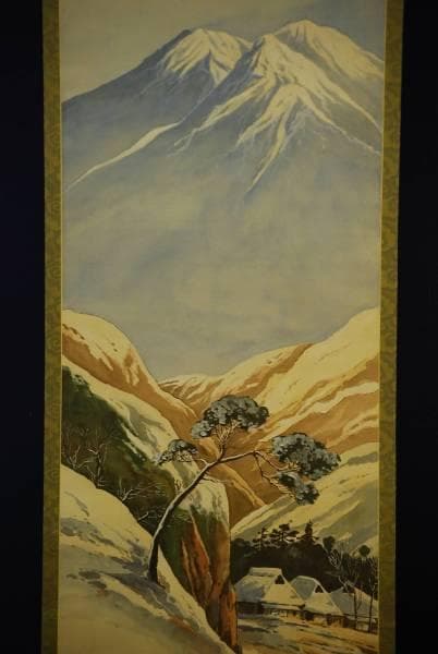 真作/渓水/醒ヶ井より伊吹山を望図/布袋屋掛軸HC-961 真作/渓水/醒ヶ井より伊吹山を望図/布袋屋掛軸HC-961 真作/渓水/醒ヶ井