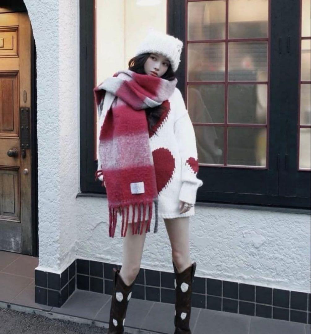 ダーリッチ darich チェックボリュームマフラー