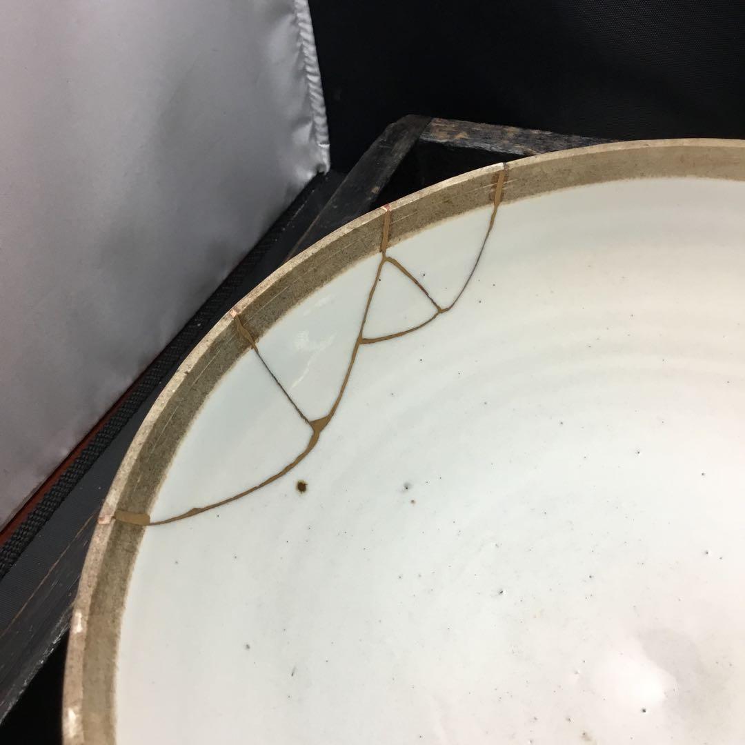 乳白手古九谷 大ぶり鉢 金銀彩(1650年〜1700年代) 古九谷の