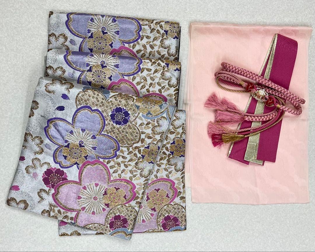 振り袖 フルセット 別誂長襦袢 薄紫 成人式 長尺袋帯 金彩加工 銀通し