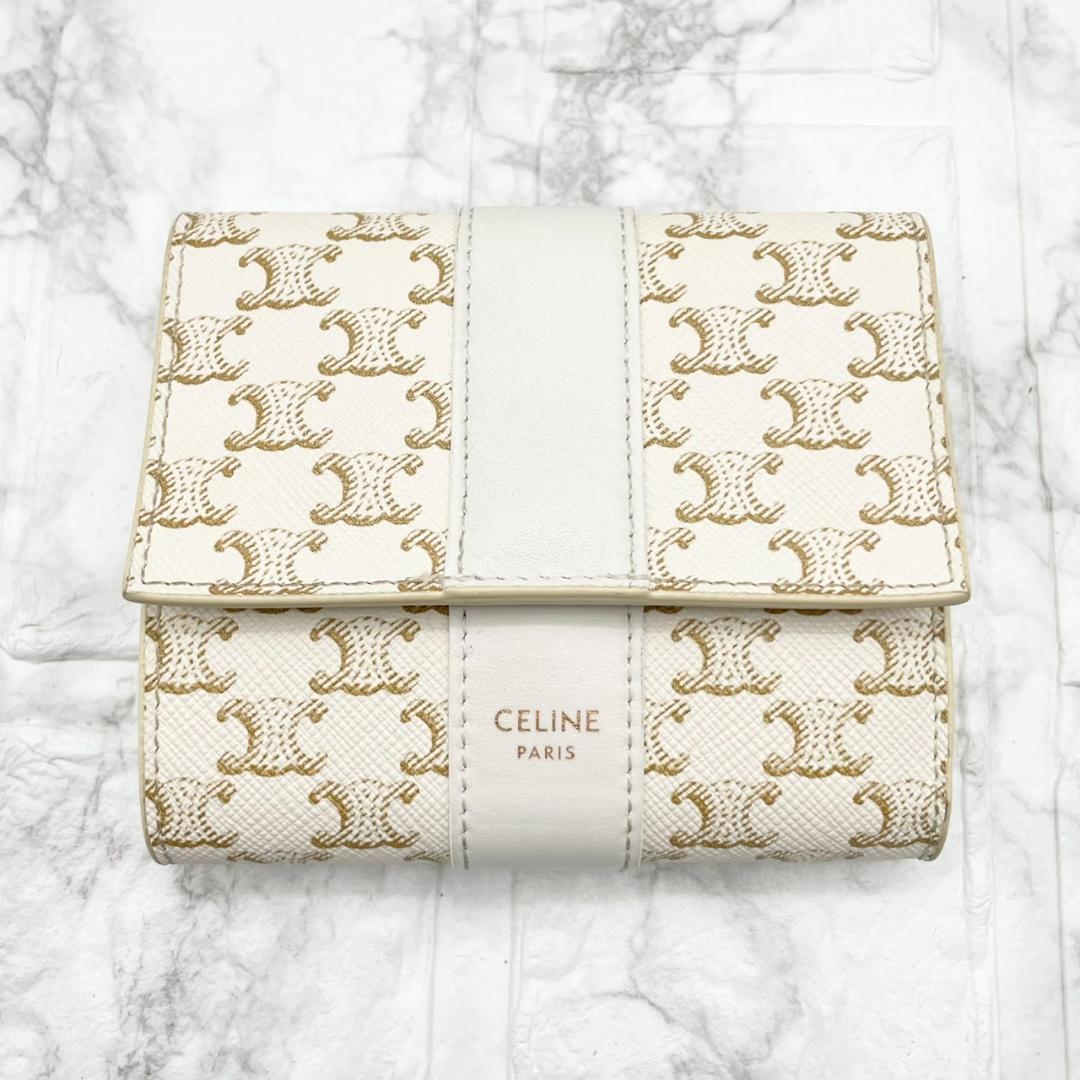 極美品✨セリーヌ 折り財布 トリオンフ スモール トリフォールドウォレット
