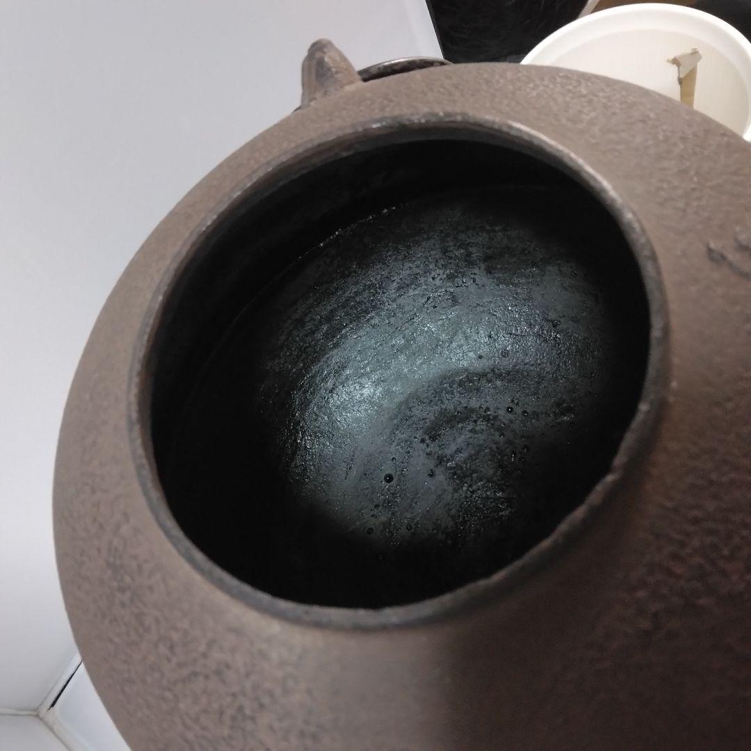 鬼面 風炉釜 鉄 陶製敷瓦付 京焼 京のお道具