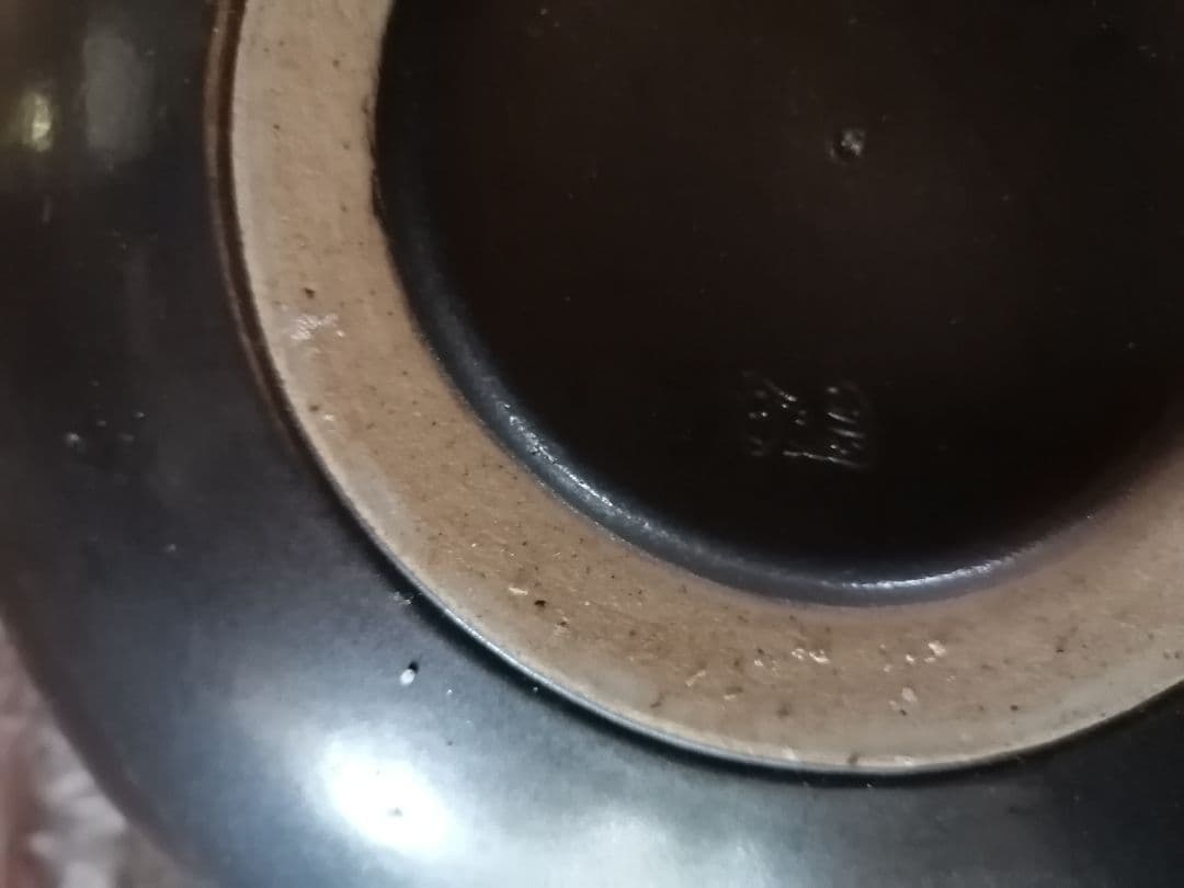 萬古焼　陶器 花瓶 グリーンとブラック