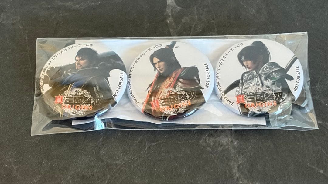 真・三國無双 ORIGINS お宝創庫特典 缶バッジ 3個 夏侯惇 周瑜 趙雲c