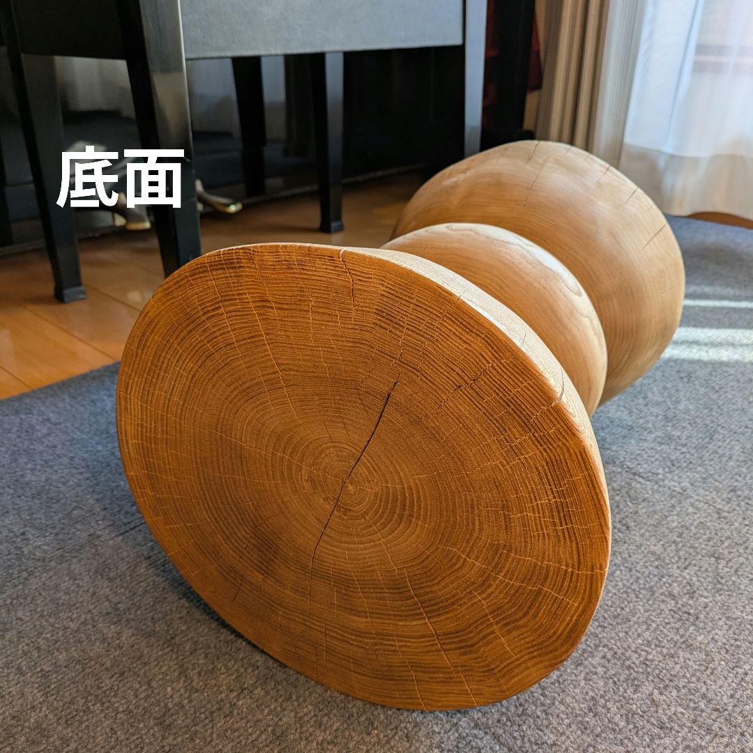 栗　天然木　丸太　椅子　スツール　 テーブル　高さ約39.5㎝