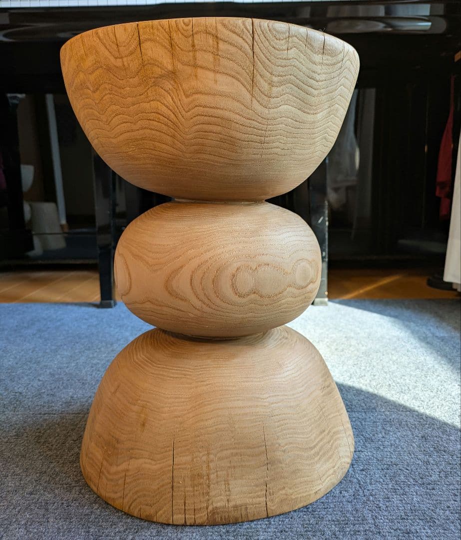 栗　天然木　丸太　椅子　スツール　 テーブル　高さ約39.5㎝