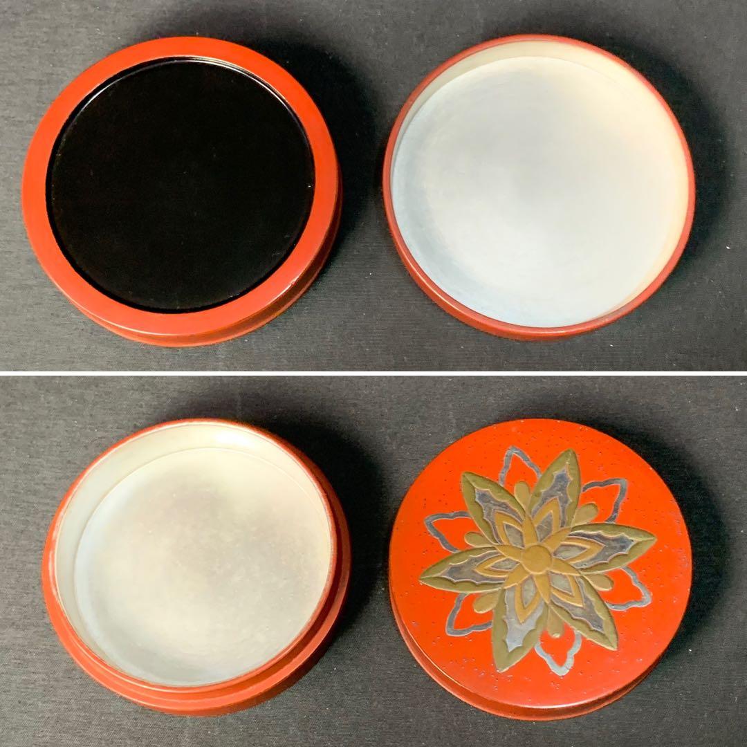 E127 送料無料 香合 在銘 時代蒔絵 共箱 茶道具 茶室 茶道 漆器 香道具