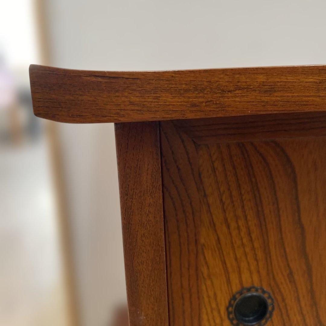 木製（欅？）シンプル置き床 引き出し付き