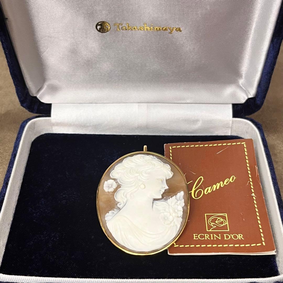 ECRIN D'OR カメオ K18 ブローチ ペンダントトップ 高島屋 - メルカリ