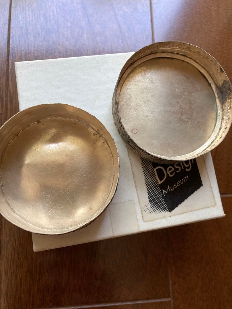 National Design museum 陶器 ボックス 小物入れ 青白 丸