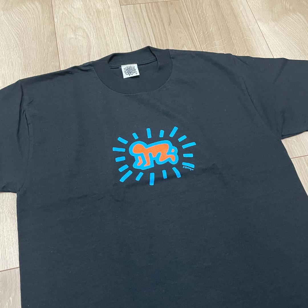 キースヘリング POPSHOP ビンテージTシャツ 黒 S 両面プリント - メルカリ