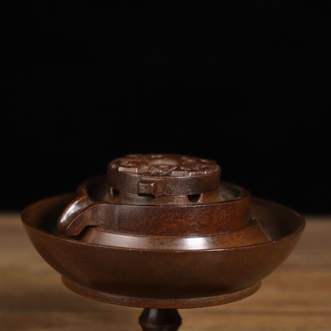 銅器 時来運転倒流香香盤 茶道具 香道具 装飾品 工芸品 置物