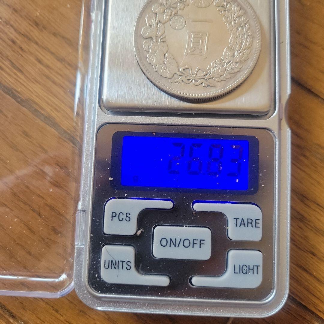 一圓銀貨明治22年左丸銀打ち - メルカリ