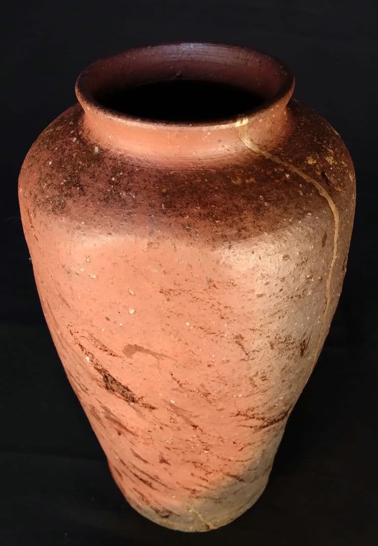 備前焼 南蛮手花生 古備前 錫繕い 漆繕い 古美術 桃山 江戸 花器 壷