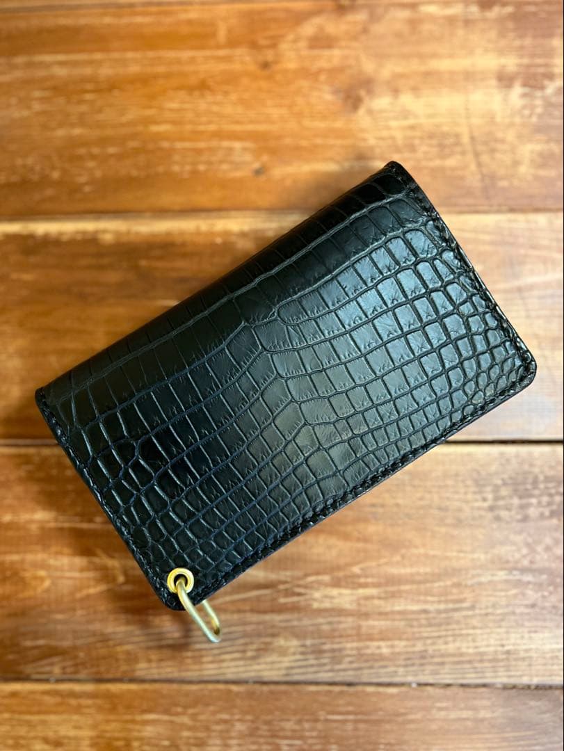トラッカーウォレット TW-03 リアルクロコダイルカスタム 茶芯