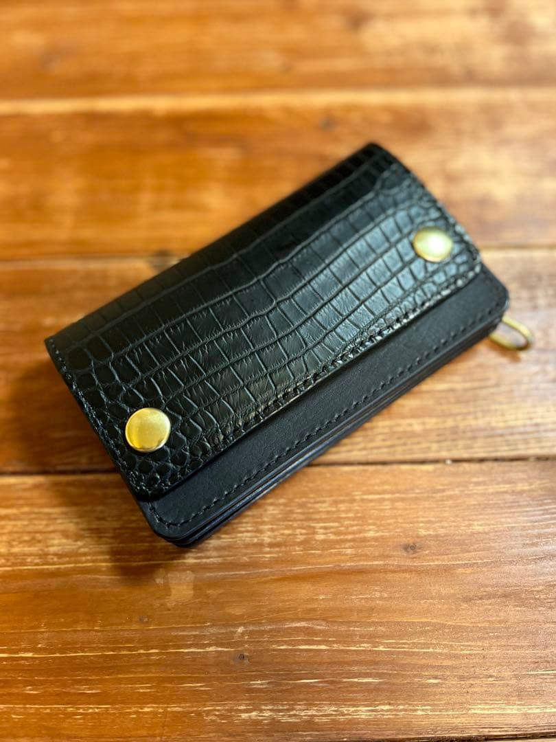 トラッカーウォレット TW-03 リアルクロコダイルカスタム 茶芯