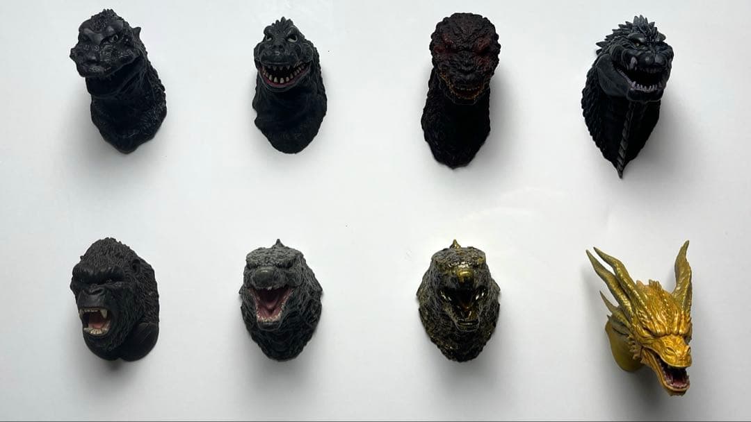 一番くじ ゴジラVSコング F賞 モンスターヘッドマグネット 全8種 箱付き