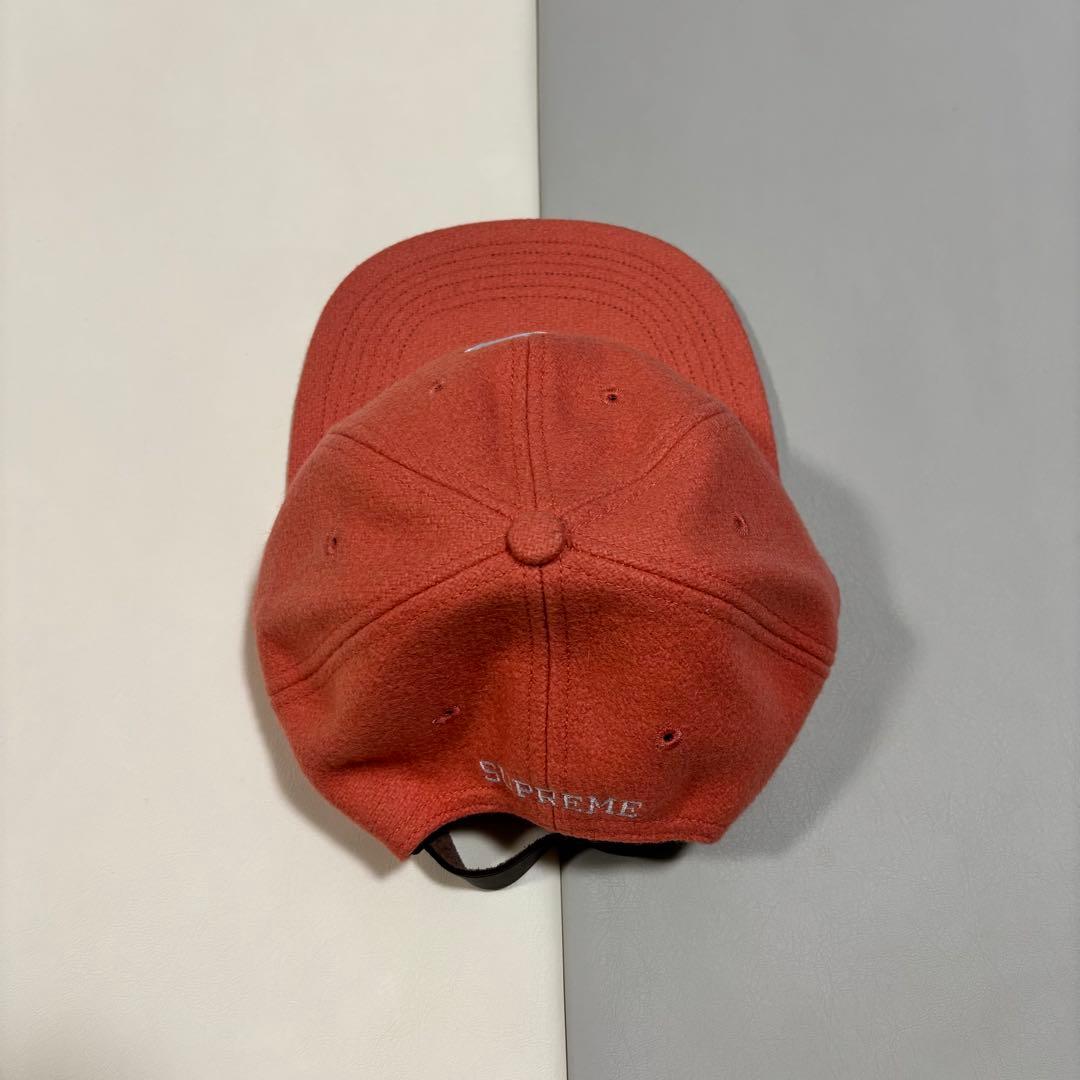 あ*だ様 supreme sロゴ キャップ 帽子 ウール ダークピンク ビーニー