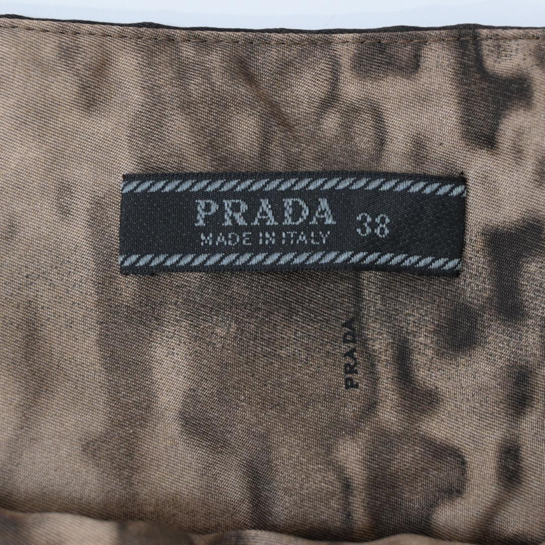 ■ 46407★年 PRADA プラダ 38 スカート ブラウン×マルチ