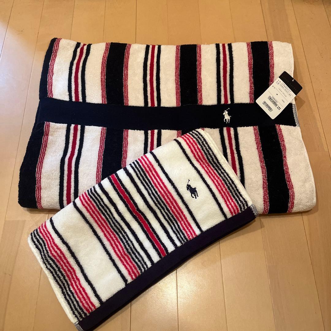 新品未使用　ラルフローレン　ハーフタオルケット&タオル ラルフローレン 【RALPH LAUREN】 ハーフサイズコットンタオルケット
