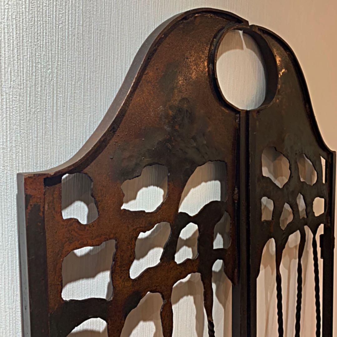 フランスアンティーク鉄製5連ラジエター/暖房オブジェ/ディスプレイ(81